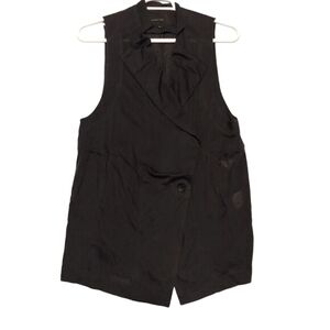 Kai-aakmann Neiman Marcus Women's‎ Black Sleeveless Button Front Vest Size S